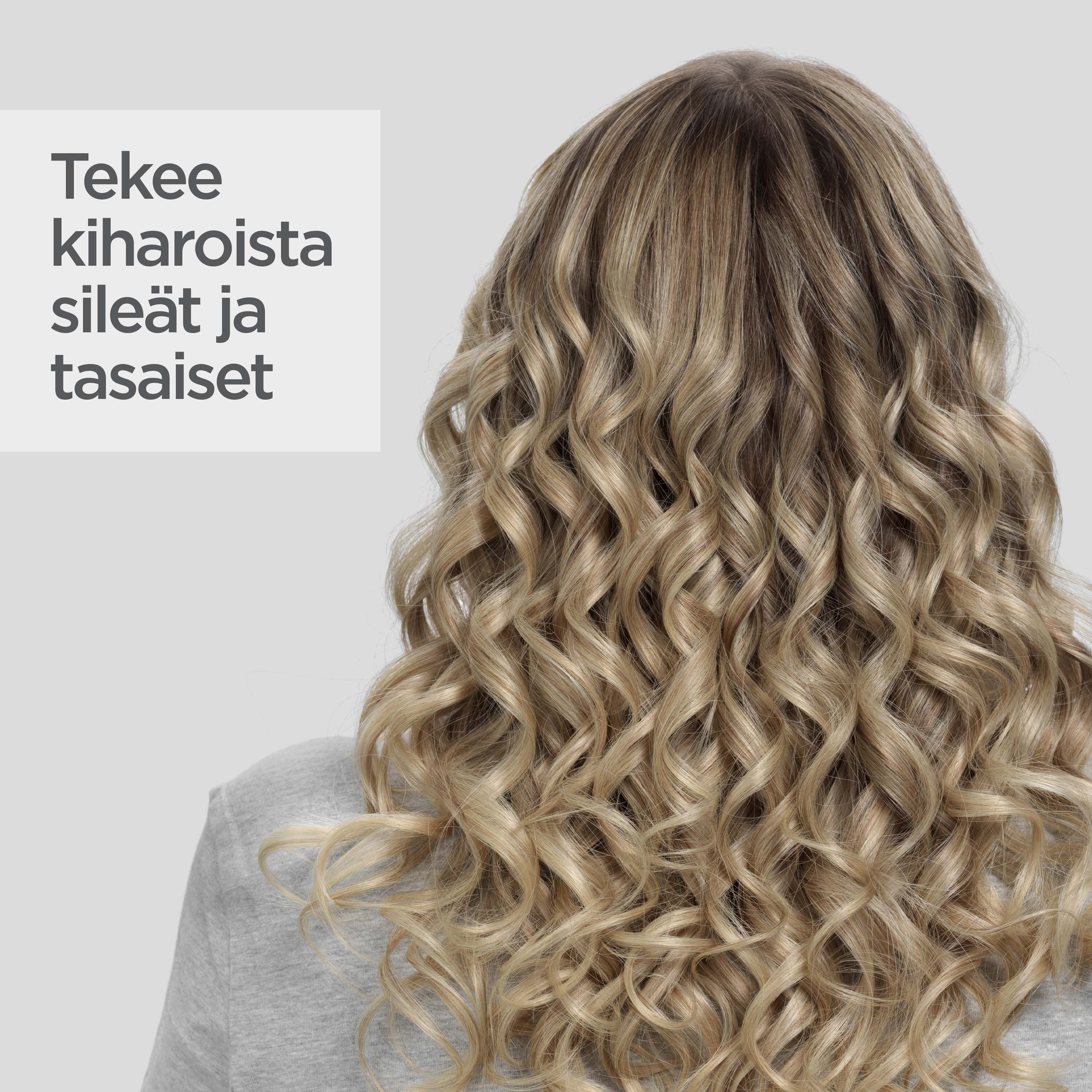 Tekee kiharoista sile&auml;t ja tasaiset.